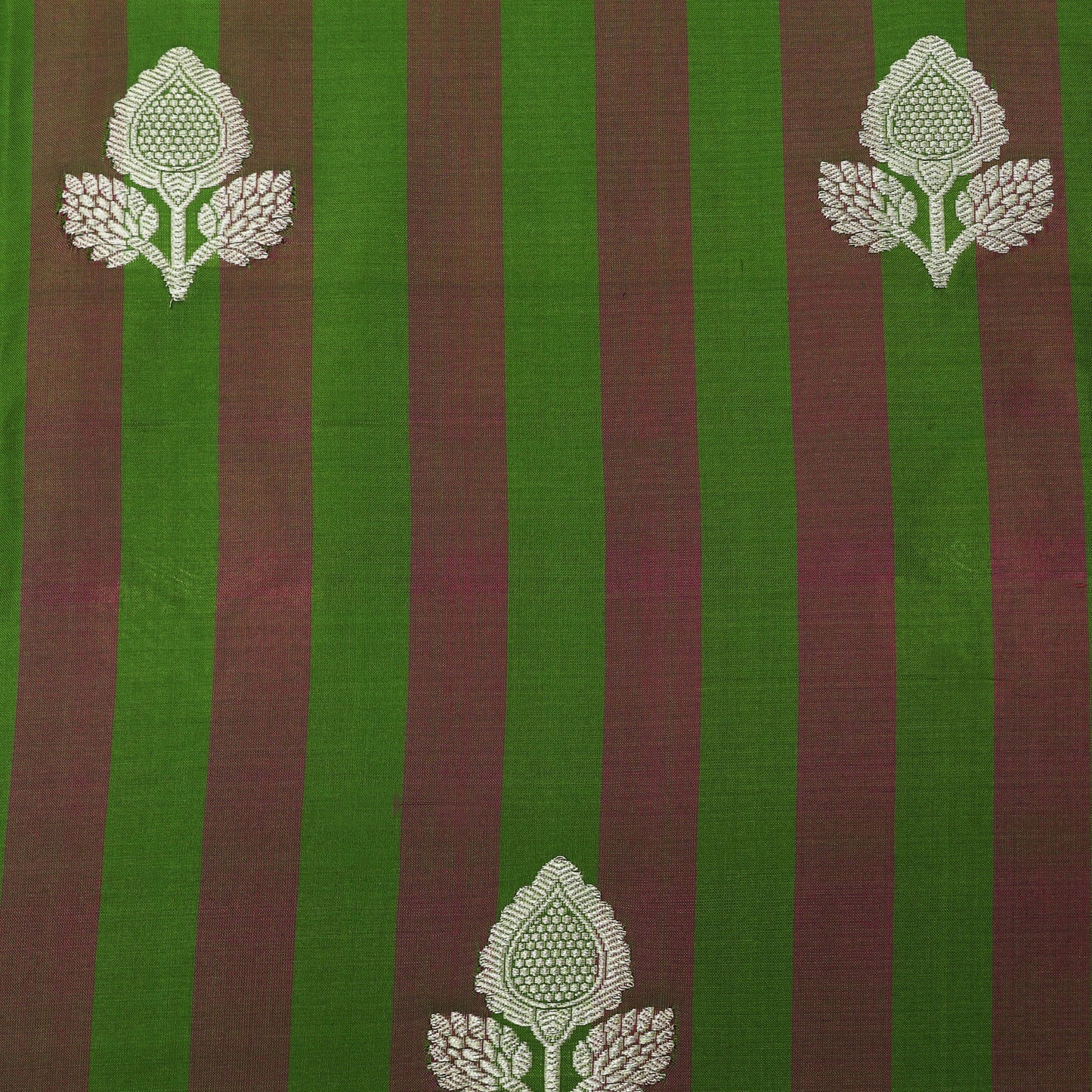 Green Color Kadwa Brocade Fabric