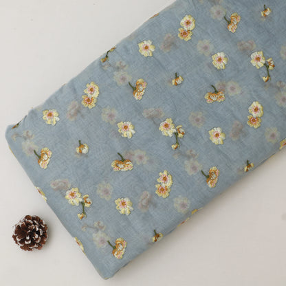 Chanderi Embroidery Fabric