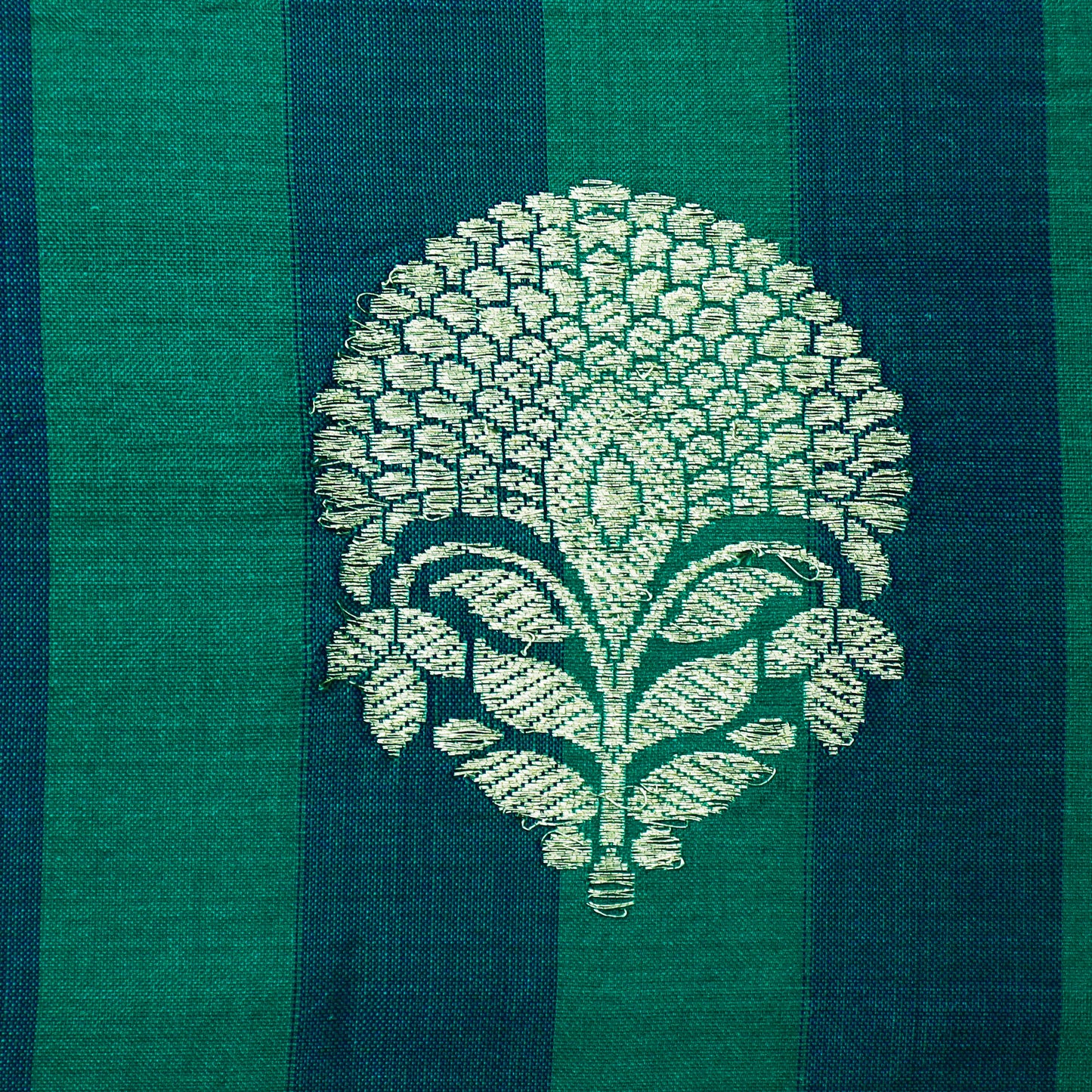 Rama Green Color Kadwa Brocade Fabric