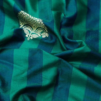 Rama Green Color Kadwa Brocade Fabric