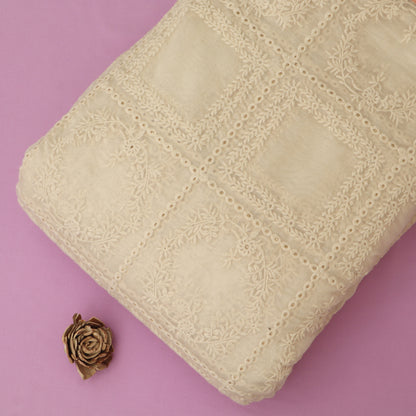 Chanderi Embroidery Fabric