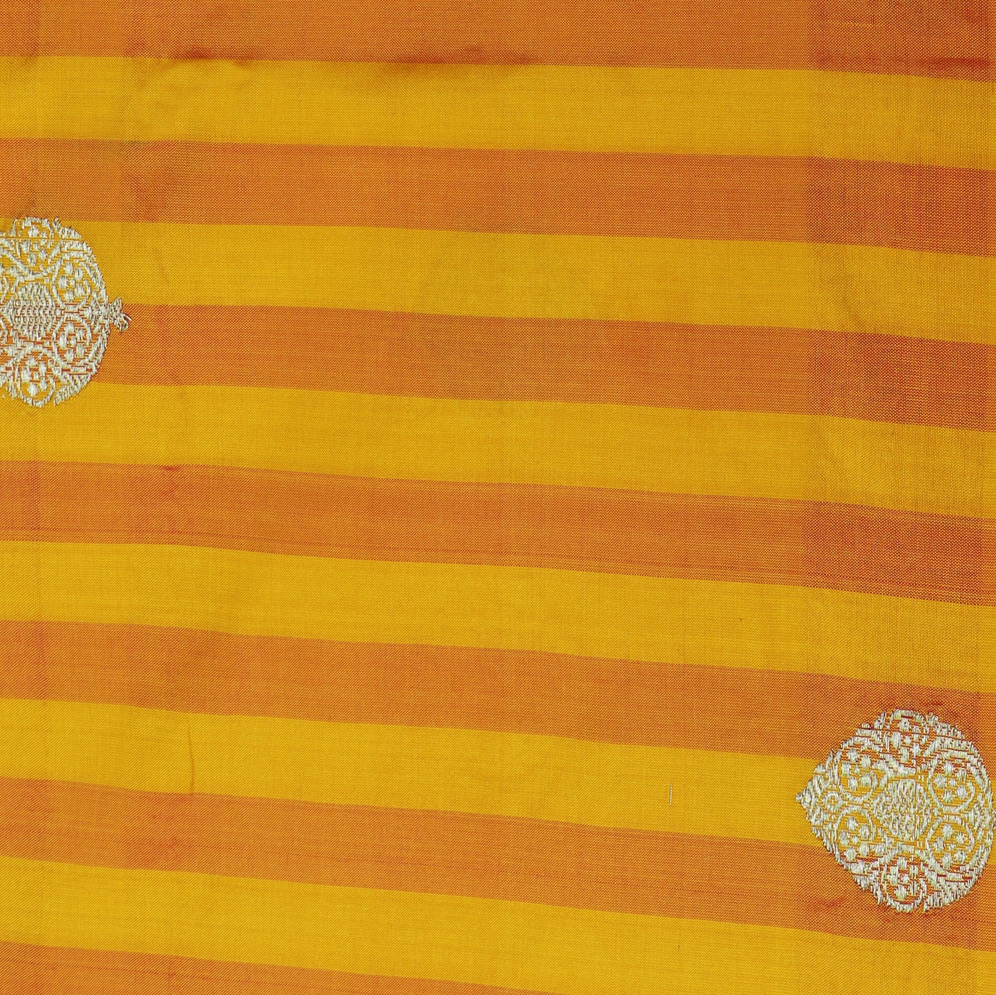 Yellow Color Kadwa Brocade Fabric