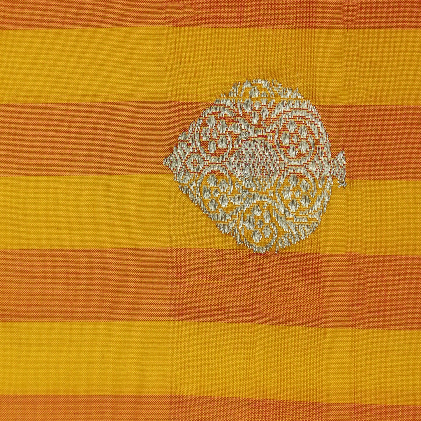 Yellow Color Kadwa Brocade Fabric