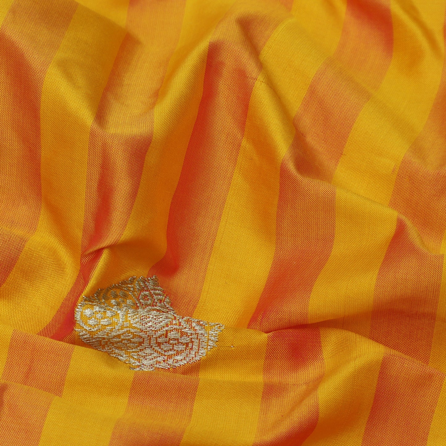 Yellow Color Kadwa Brocade Fabric