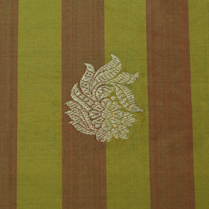 Mehandi Green Color Kadwa Brocade Fabric