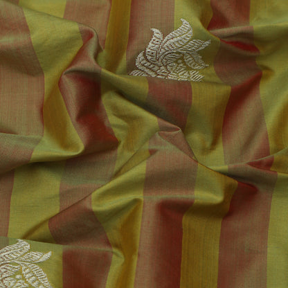 Mehandi Green Color Kadwa Brocade Fabric