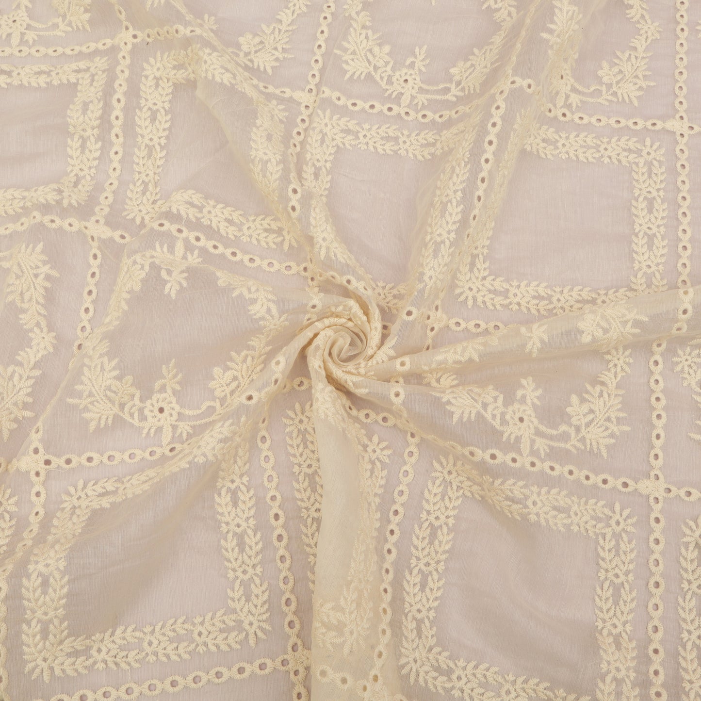 Chanderi Embroidery Fabric