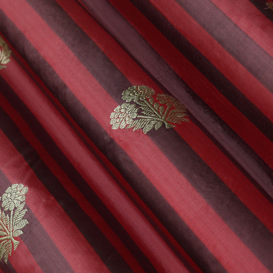 Pinkesh Red Color Kadwa Brocade Fabric