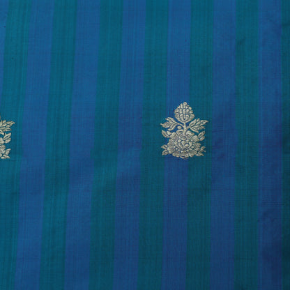 Blue Color Kadwa Brocade Fabric