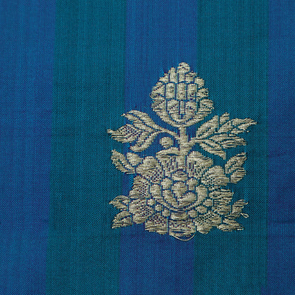 Blue Color Kadwa Brocade Fabric