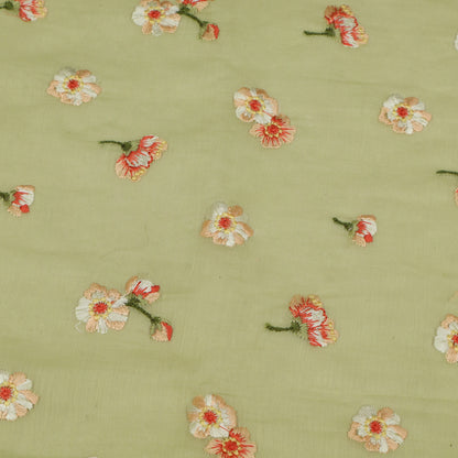 Chanderi Embroidery Fabric