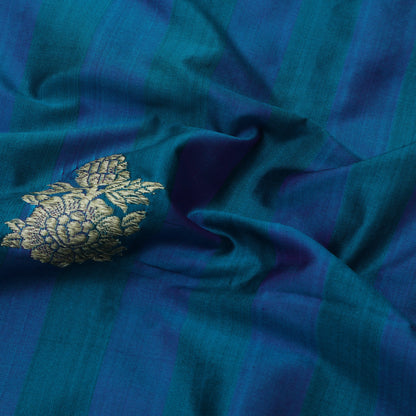 Blue Color Kadwa Brocade Fabric