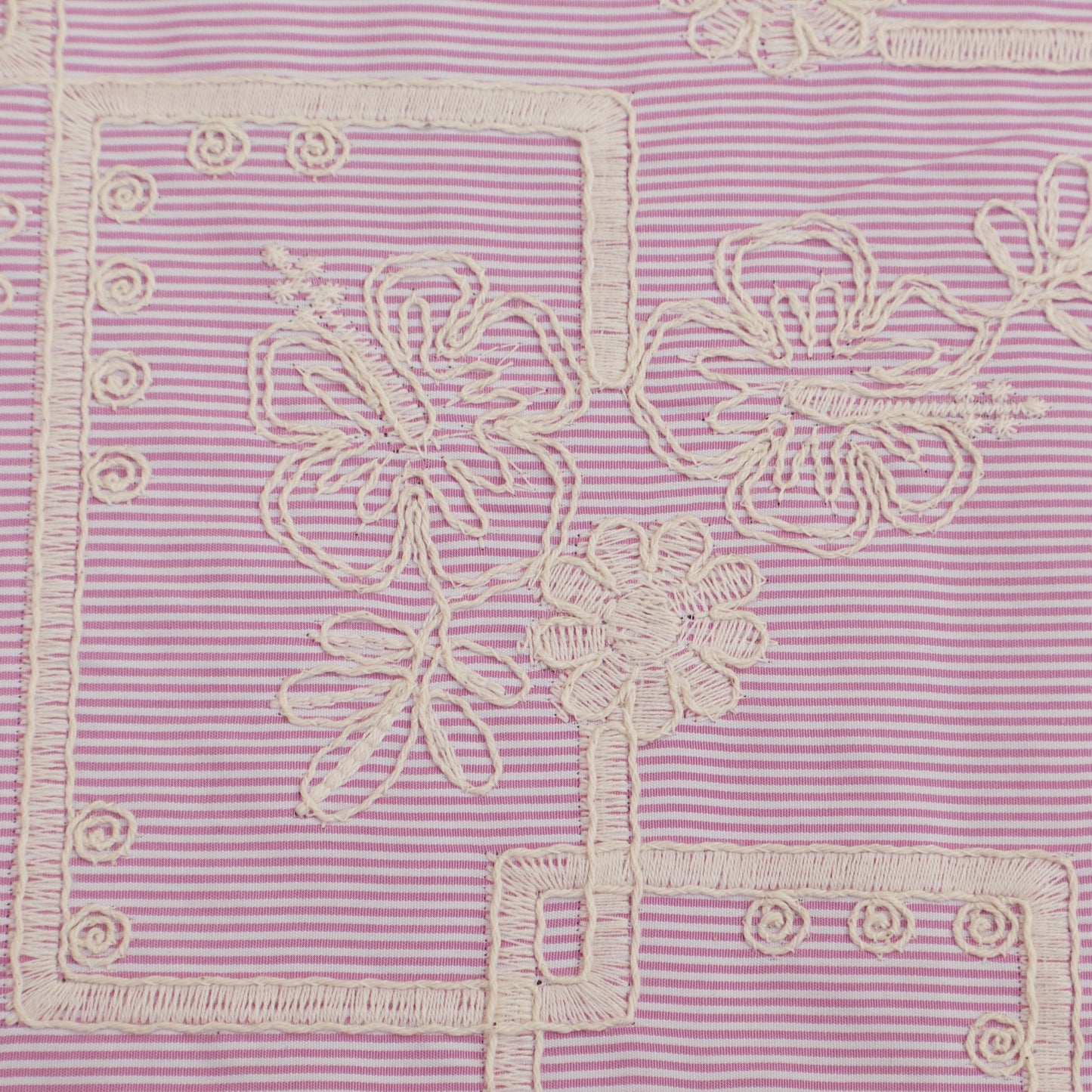 Crepe Stripe Embroidery Fabric