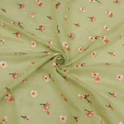 Chanderi Embroidery Fabric