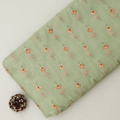 Mul Chanderi Embroidery Fabric