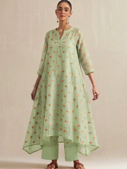 Mul Chanderi Embroidery Fabric