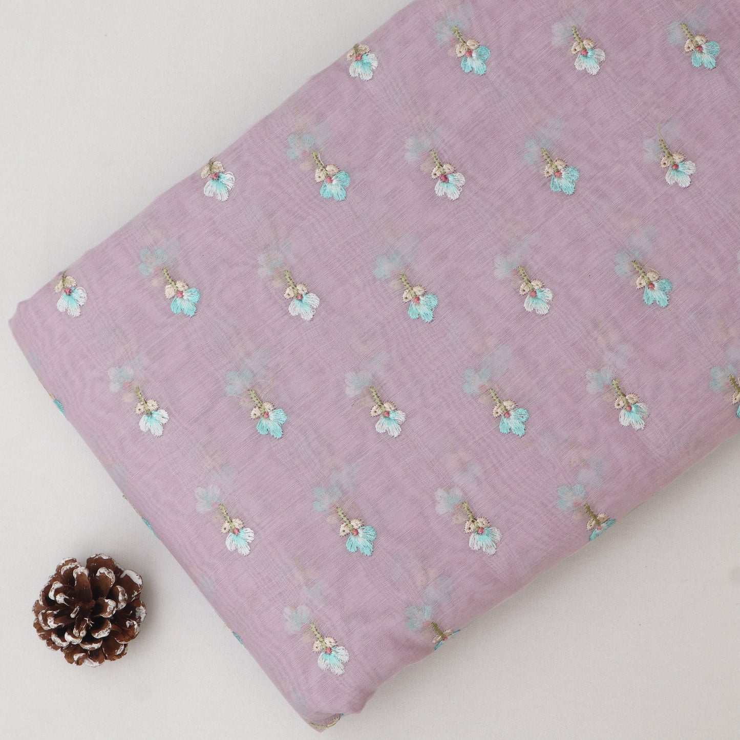 Mul Chanderi Embroidery Fabric