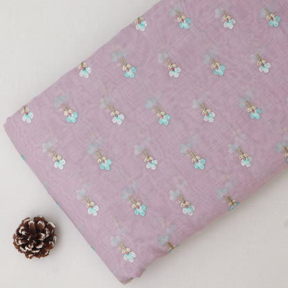 Mul Chanderi Embroidery Fabric
