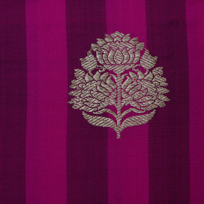 Purple Color Kadwa Brocade Fabric