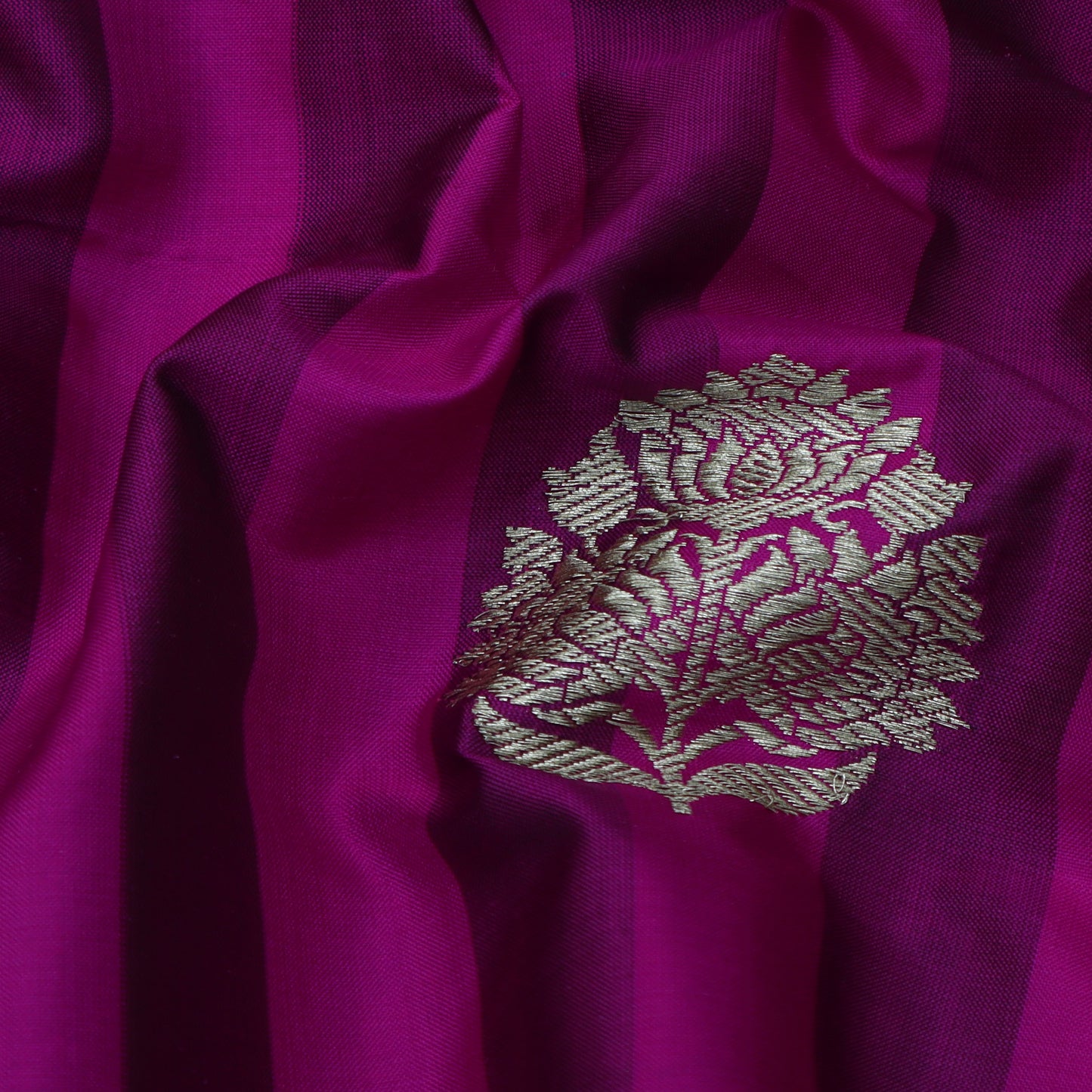 Purple Color Kadwa Brocade Fabric