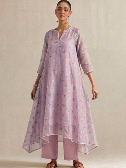 Mul Chanderi Embroidery Fabric