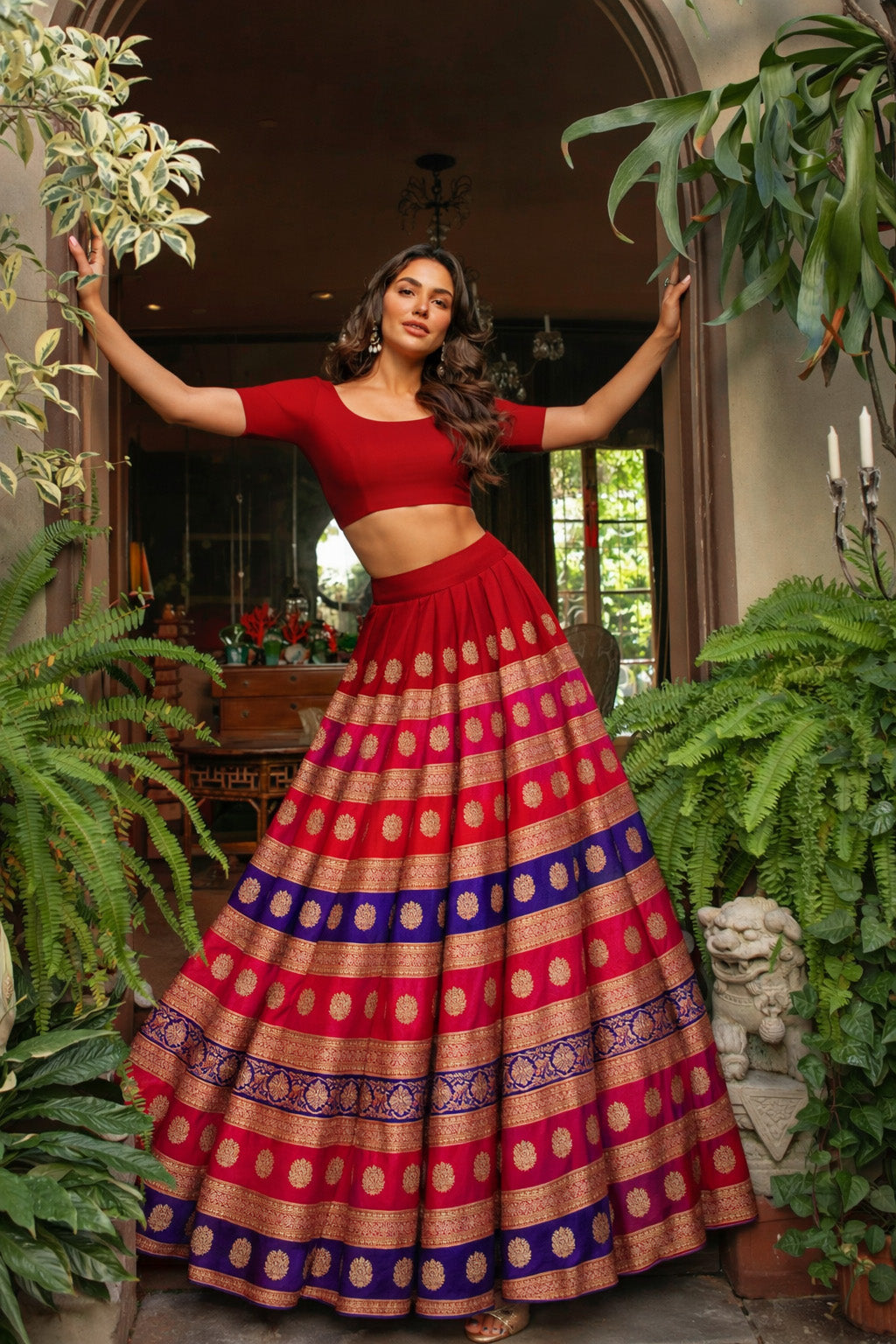 Multi Color Brocade Fabric