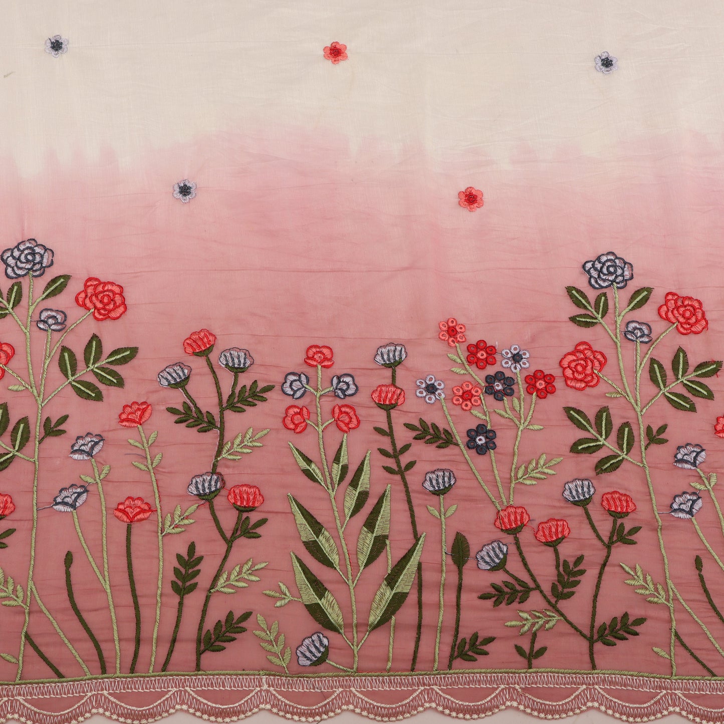 Mul Chanderi Embroidery Fabric