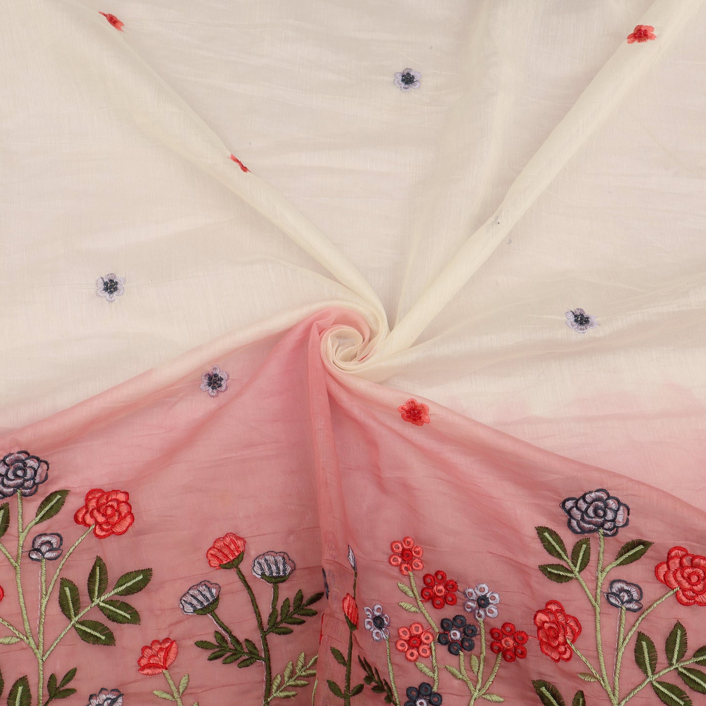 Mul Chanderi Embroidery Fabric