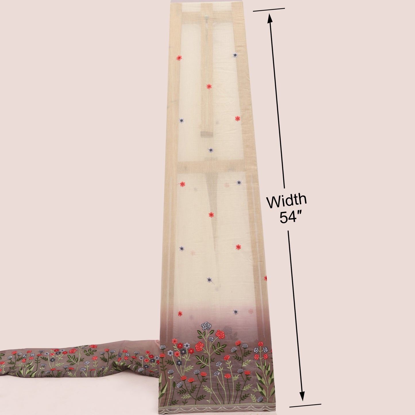 Mul Chanderi Embroidery Fabric