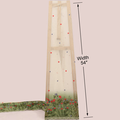 Mul Chanderi Embroidery Fabric