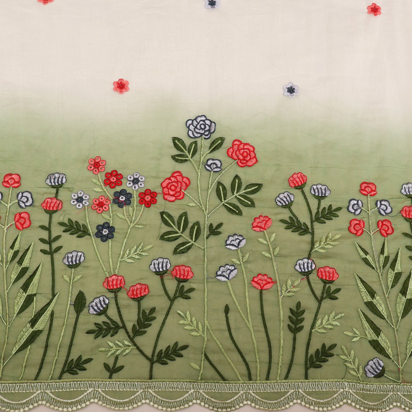 Mul Chanderi Embroidery Fabric