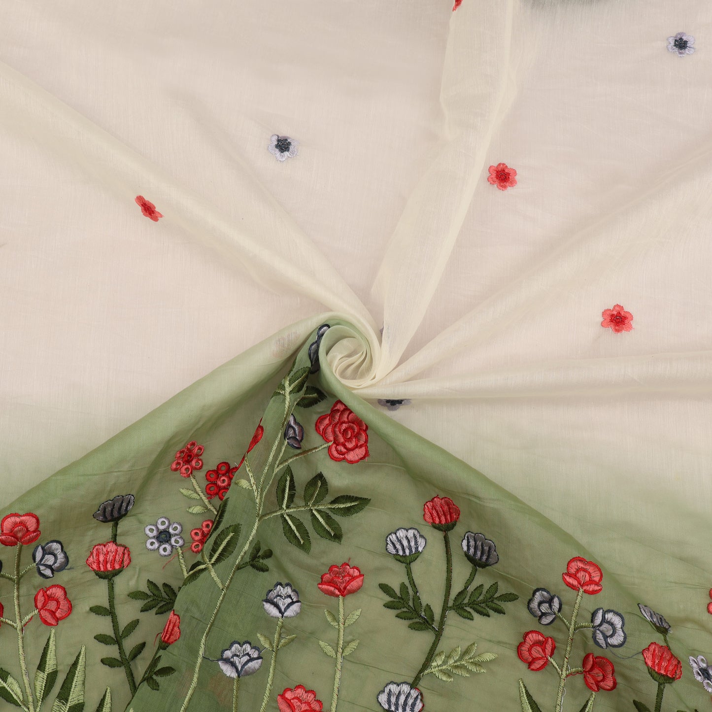 Mul Chanderi Embroidery Fabric