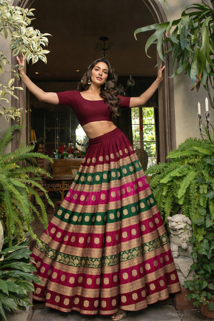 Multi Color Brocade Fabric