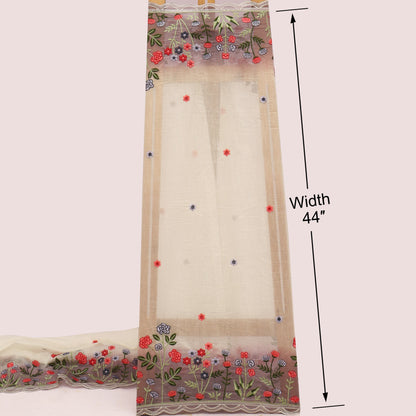 Mul Chanderi Embroidery Fabric