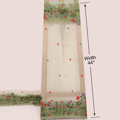 Mul Chanderi Embroidery Fabric