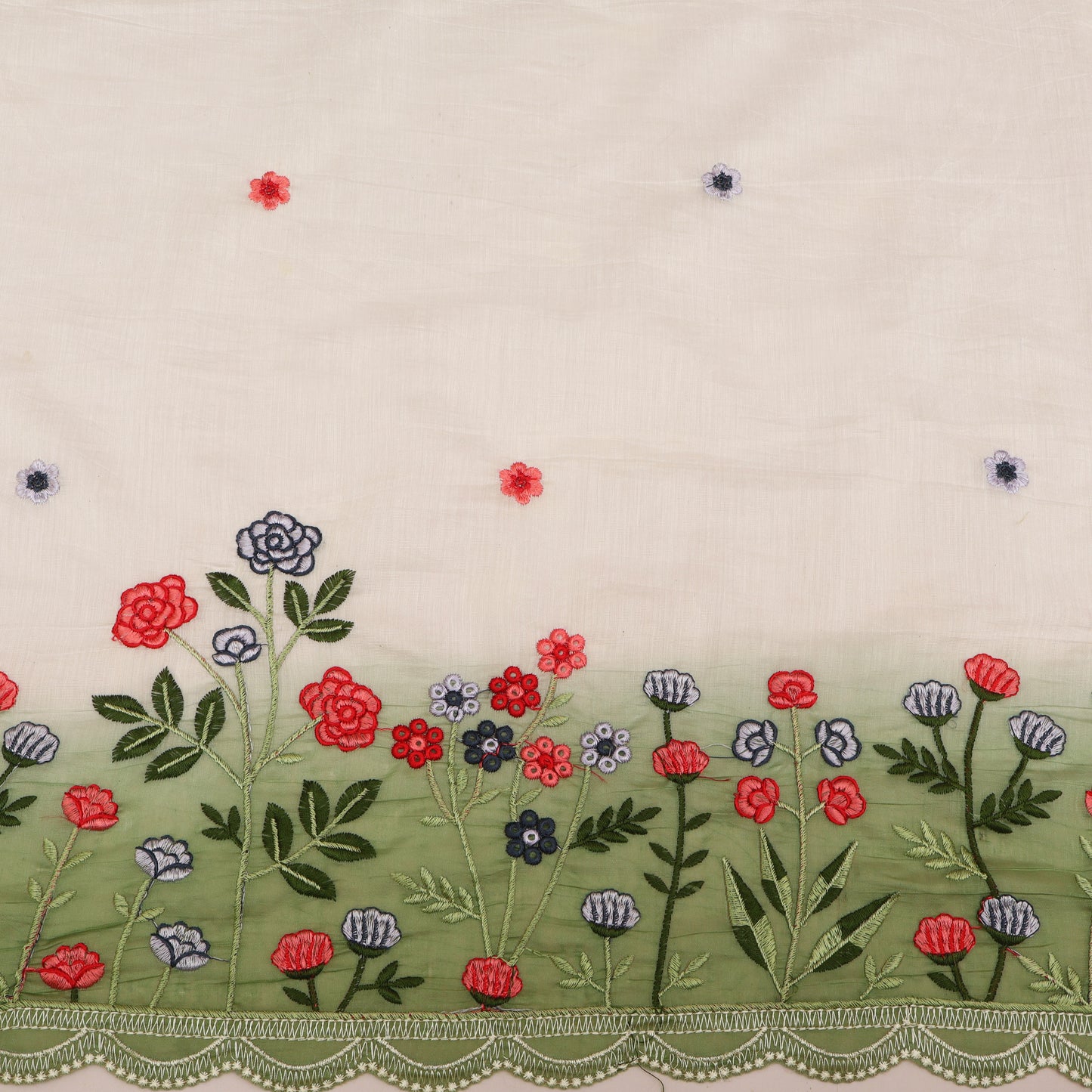 Mul Chanderi Embroidery Fabric