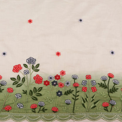 Mul Chanderi Embroidery Fabric