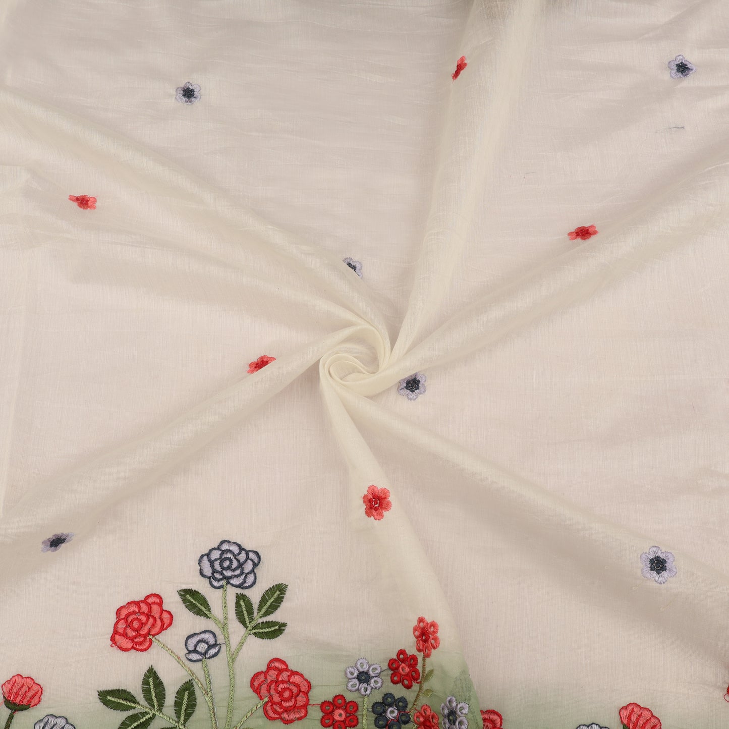 Mul Chanderi Embroidery Fabric