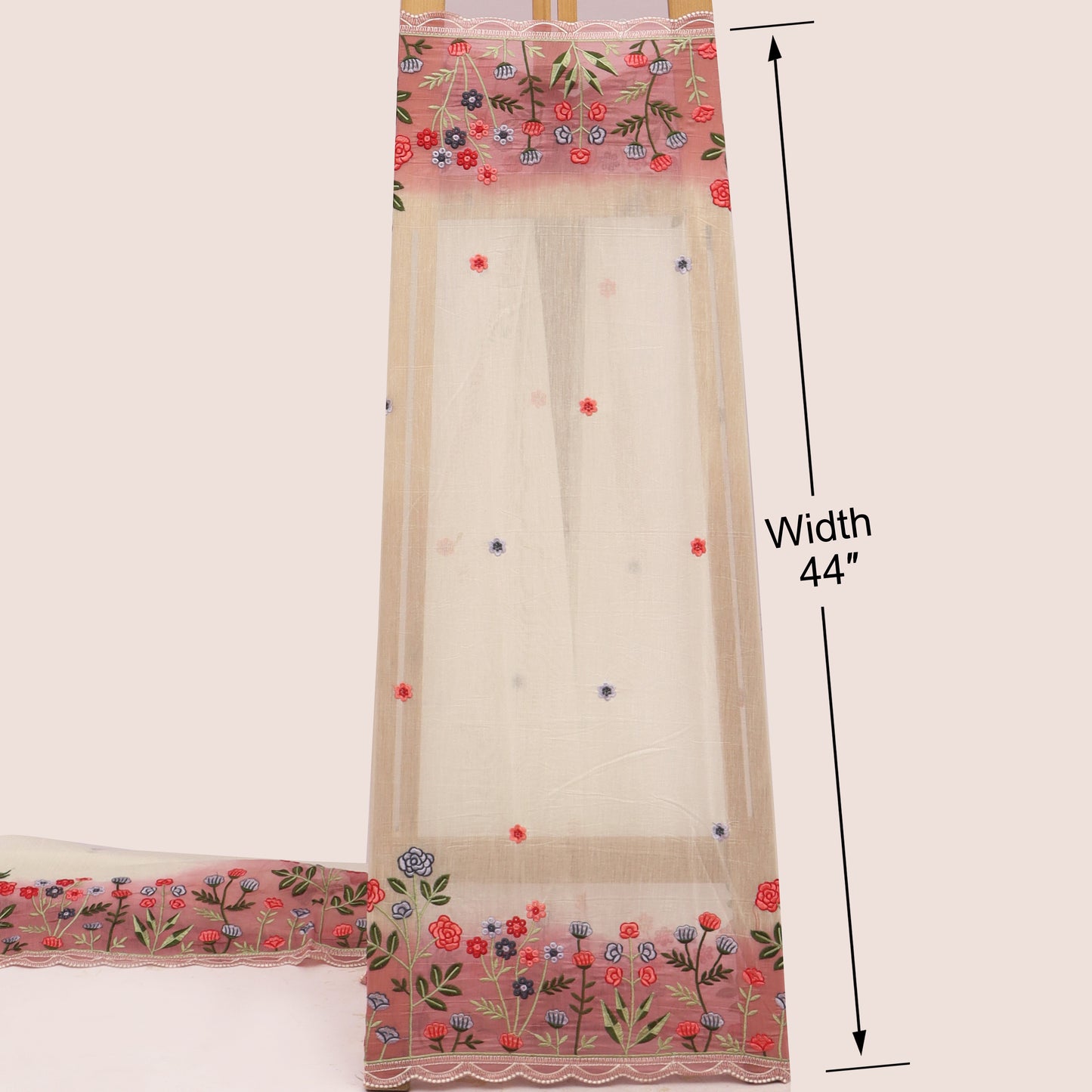 Mul Chanderi Embroidery Fabric