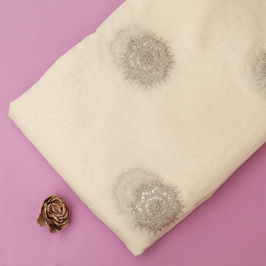 Chanderi Embroidery Fabric