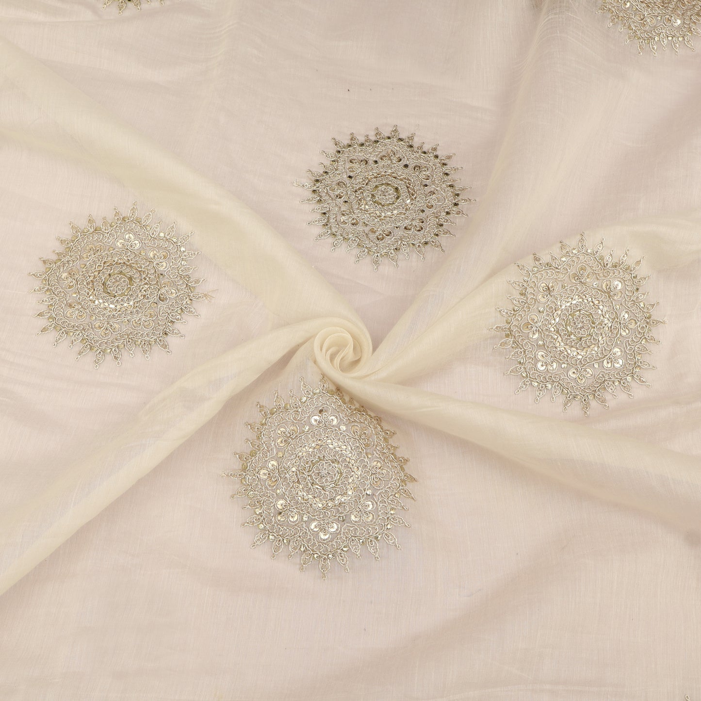 Chanderi Embroidery Fabric