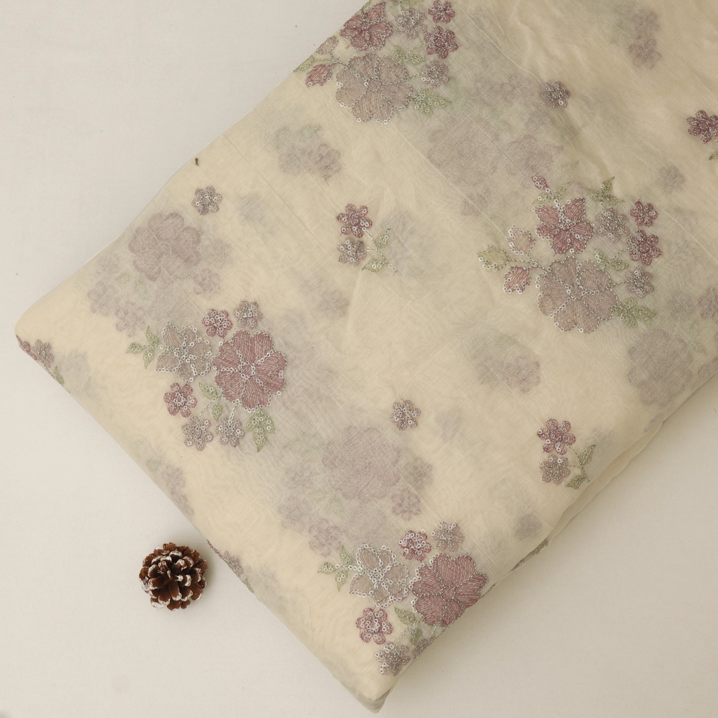 Chanderi Embroidery Fabric