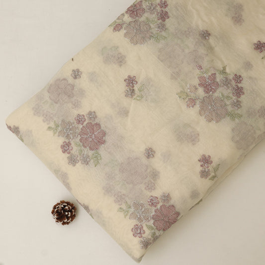 Chanderi Embroidery Fabric