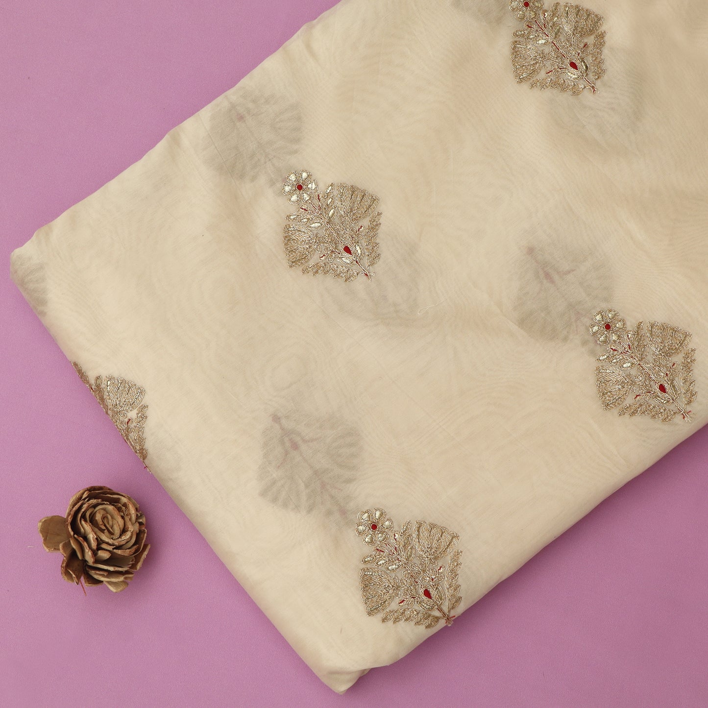 Chanderi Embroidery Fabric