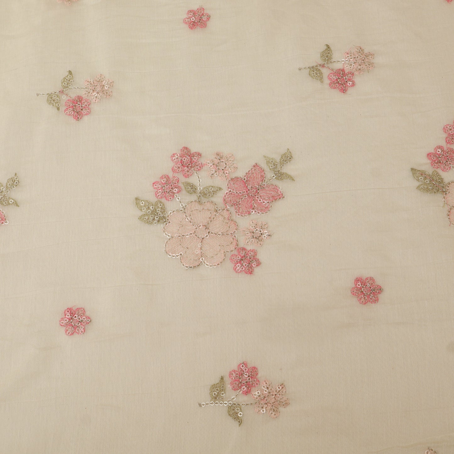 Chanderi Embroidery Fabric