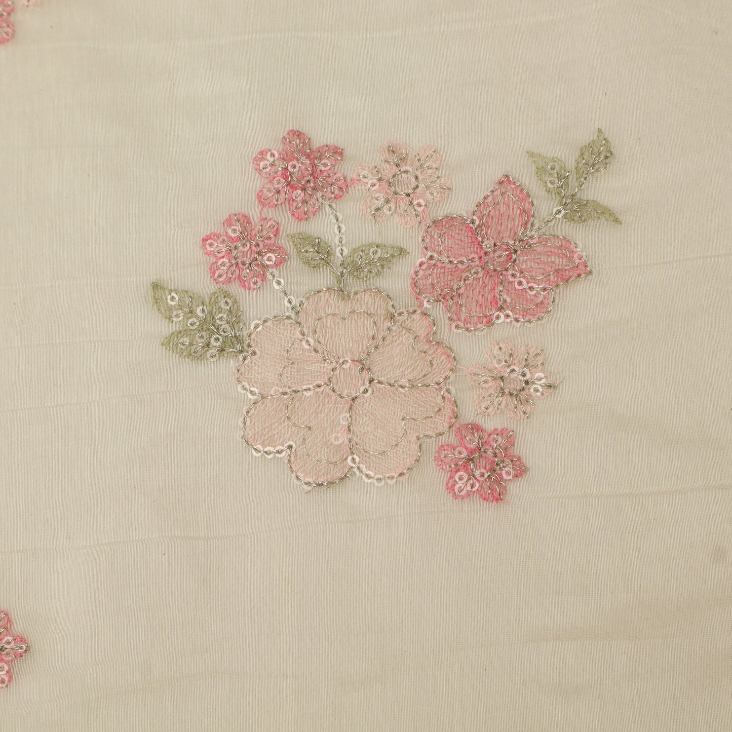Chanderi Embroidery Fabric
