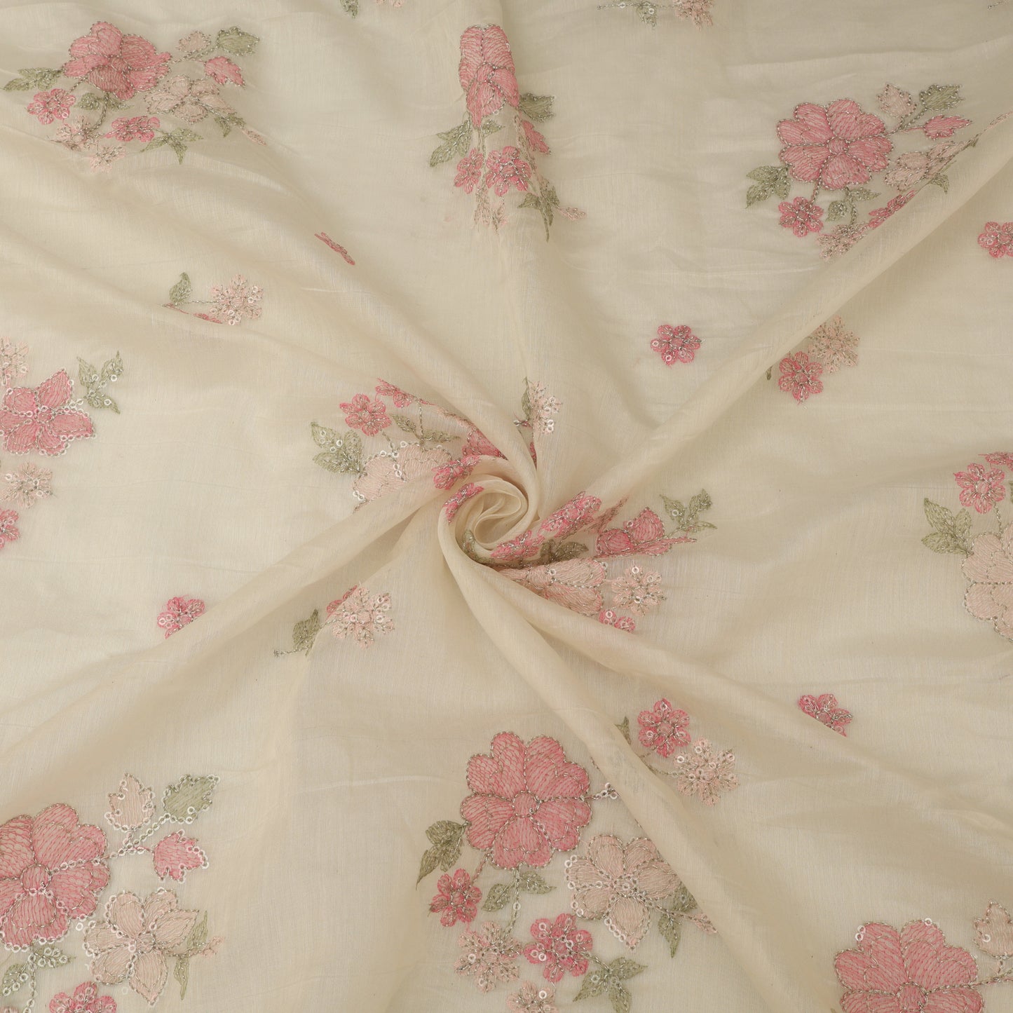 Chanderi Embroidery Fabric