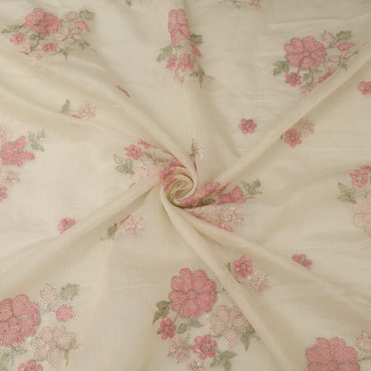 Chanderi Embroidery Fabric