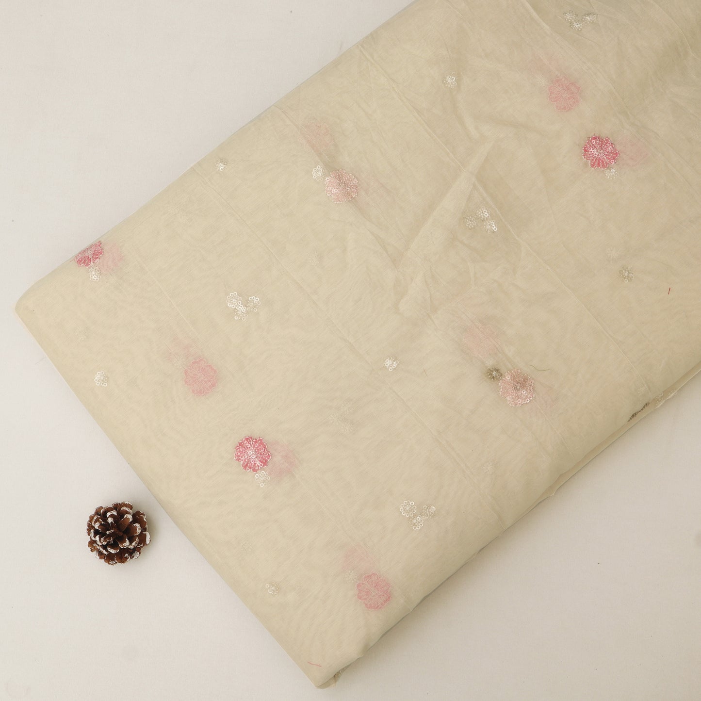 Chanderi Embroidery Fabric