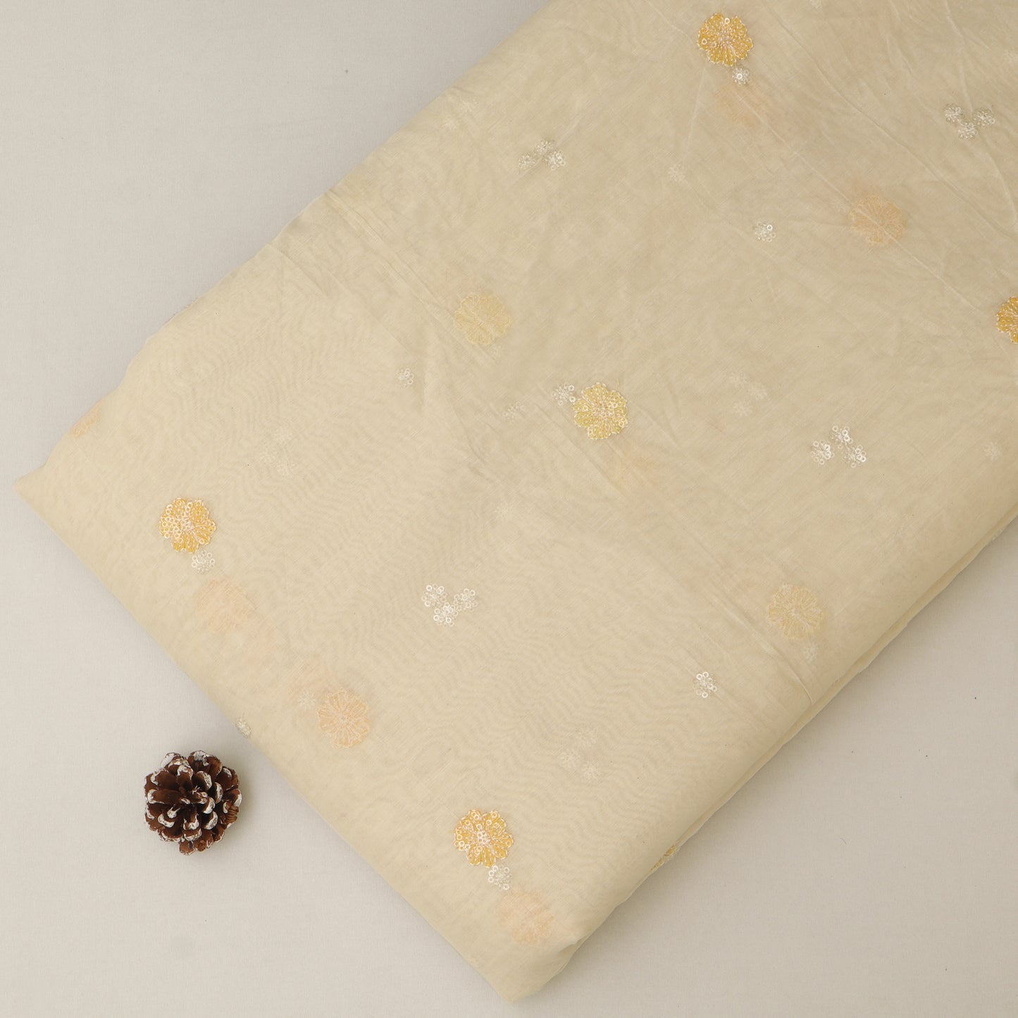 Chanderi Embroidery Fabric